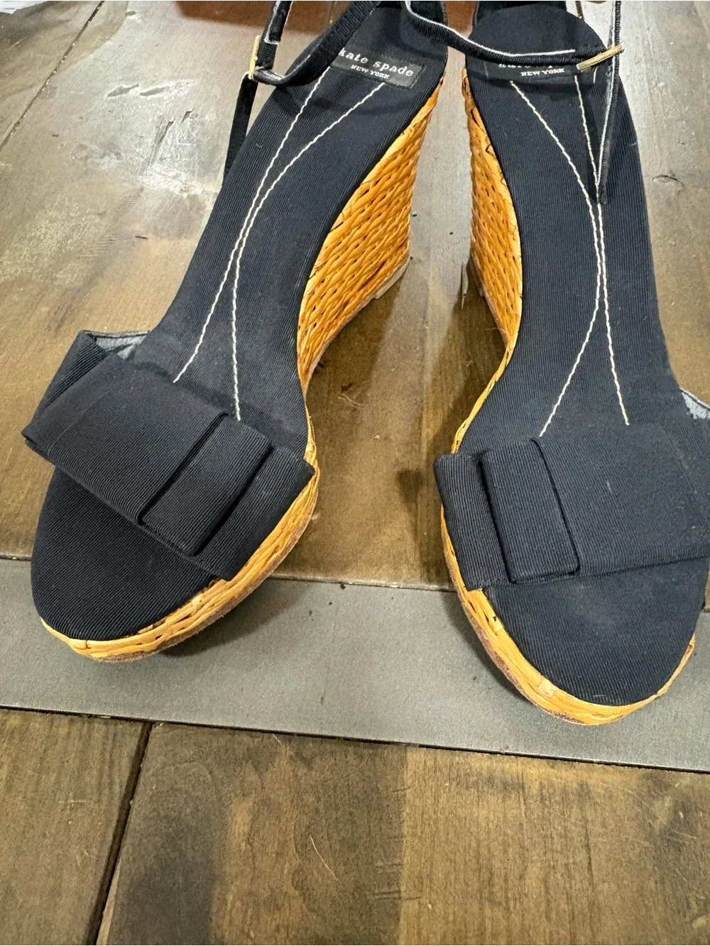 Y2K Kate spade grail 2005 wicker wedges